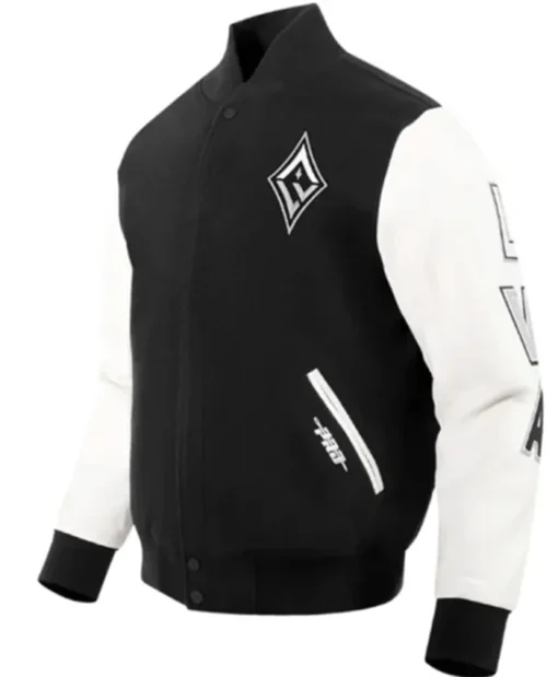 Order Las Vegas Aces Chenille Black And White Varsity Unisex Jacket