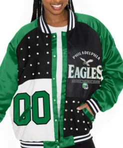 Philadelphia Eagles Gameday Green and Black Varsity Jacket