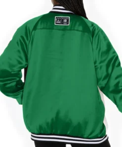 Philadelphia Eagles Gameday Green and Black Oversized Throwback Varsity Jacket