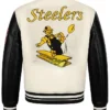 Shop Pittsburgh Steelers Retro Classic Varsity Cream and Black Jacket