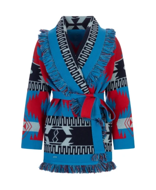 Real Housewives of SLC Bronwyn Jacquard Belted Cardigan - Image 2