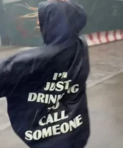Buy I’m Just Drinking To Call Someone Sabrina Carpenter Navy Hoodie For Sale