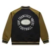 San Francisco 49ers Double Raglan Clutch Varsity Jacket