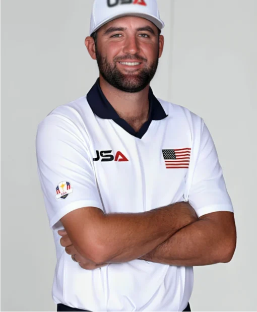 Team USA Ryder Cup 2025 Scottie Scheffler White Shirt