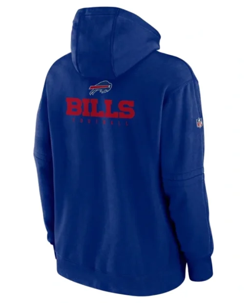 NFL Buffalo Bills Sean Mcdermott Sideline Club Blue Pullover Hoodie