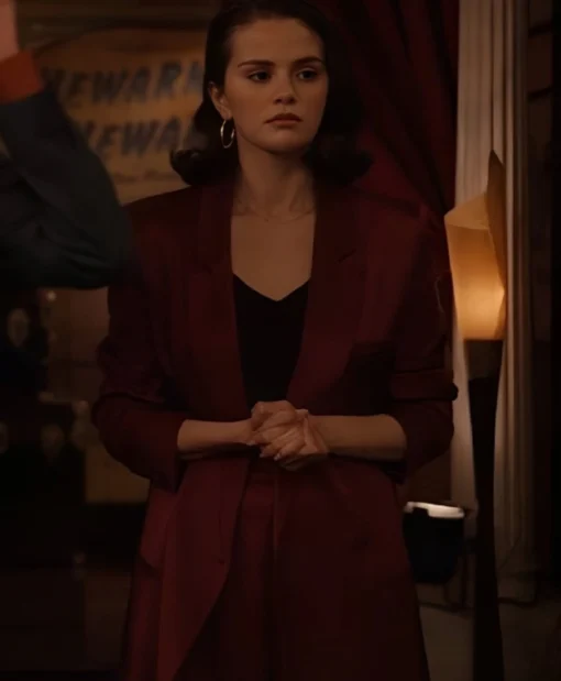 Selena Gomez Only Murders in the Building S05 Burgundy Blazer