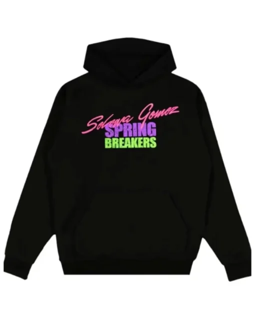 Selena Gomez X Spring Breakers Black Printed Hoodie