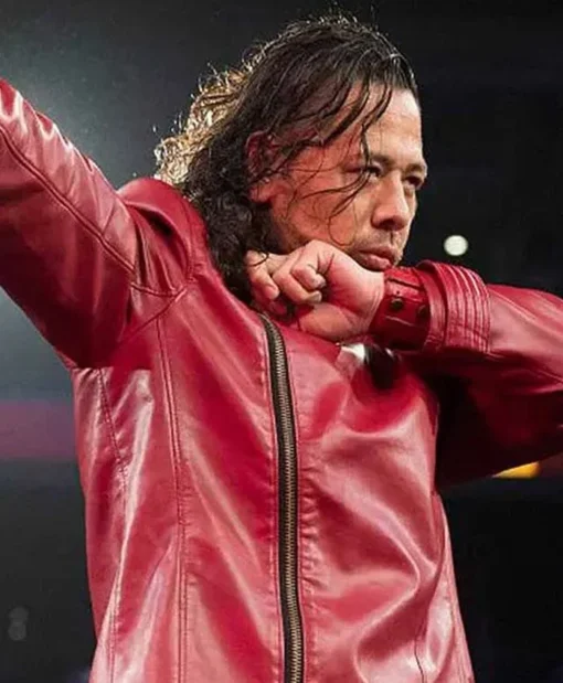 Shop Shinsuke Nakamura Red Leather Jacket
