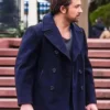 Shop Atlas Corrigan Movie It Ends With Us Brandon Sklenar Blue Wool Peacoat For Men And Women