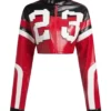 Buy Bankroll Ni Indiana Fever v Atlanta Dream Red Cropped Leather 23 Jacket