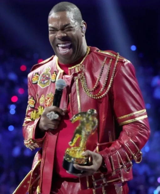 Busta Rhymes MTV Video Music Awards 2025 Red Leather Jacket