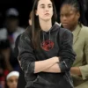 WNBA Playoffs Semifinal 2025 Caitlin Clark Black Denim Hoodie