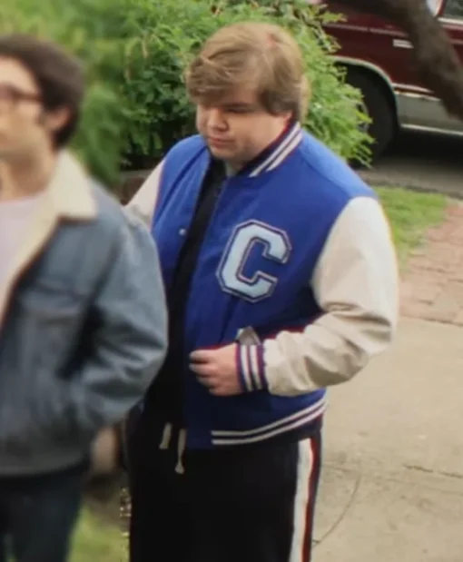 This Too Shall Pass 2025 Jeremy Ray Taylor Blue and White Varsity Jacket