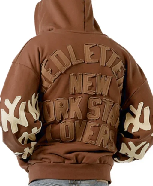 The Today Show 2025 Khalen Saunders White NY Sleeve Brown Hoodie