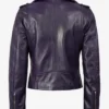 Shop Kirsten Wax Fashion Asymmetrical Biker Purple Leather Jacket For Men And Women