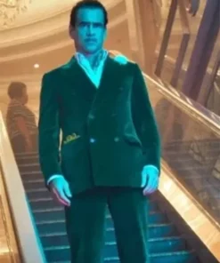 Shop Lord Doyle Movie Ballad of a Small Player 2025 Colin Farrell Green Blazer For Men And Women