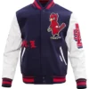 Arizona Cardinals Blue and White Wool Varsity Jacket