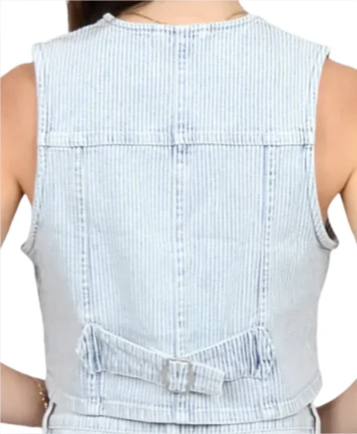 Off Campus Ella Bright Denim Vest But Now