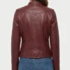 Buy Cafe Racer Burgundy Leather Jacket