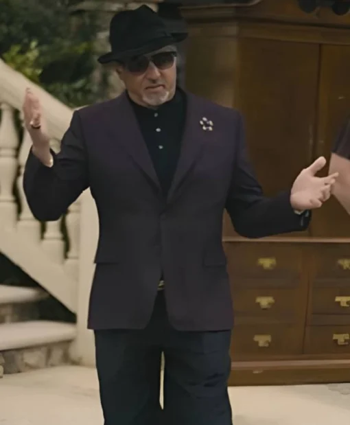 Tulsa King 2025 Sylvester Stallone Purple Blazer