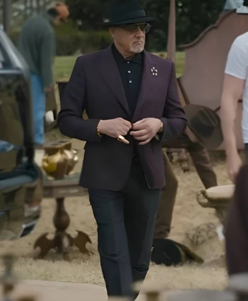 Sylvester Stallone TV Series Tulsa King Season 3 Blazer In Purple