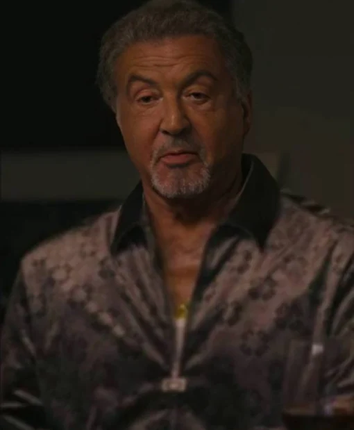 Sylvester Stallone Tulsa King S3 Purple Velvet Jacket