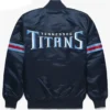 Tennessee Titans Striped Satin Navy Blue Jacket