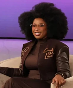 Jennifer Hudson The Jennifer Hudson Show S04 Brown Varsity Jacket