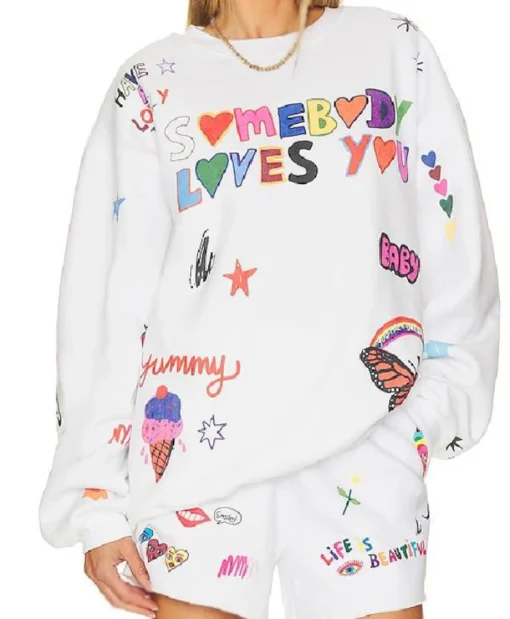 The Real Housewives of OC Jennifer Somebody Loves You Print Sweatshirt