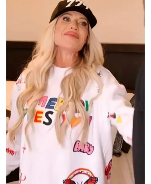 The Real Housewives of OC Jennifer Print White Sweatshirt