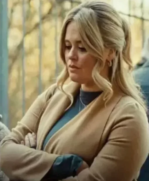 Emily Atack The Rumour 2025 Debbie Brown Wool Coat
