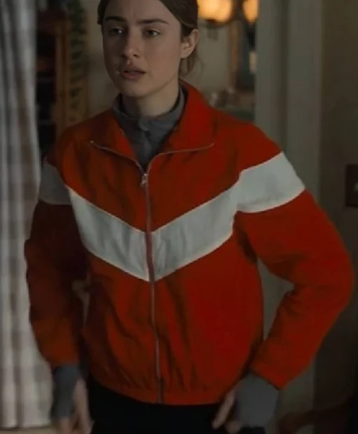 The Twisted Tale of Amanda Knox 2025 Grace Van Patten Track Jacket In Red