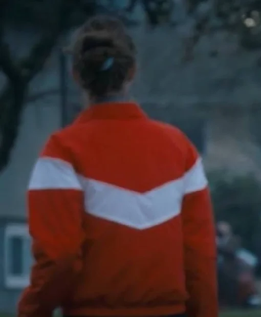 The Twisted Tale of Amanda Knox 2025 Grace Van Patten Track Red Jacket