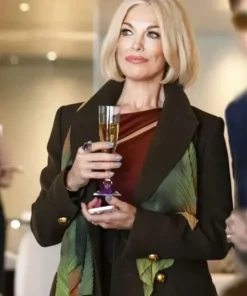 The Woman In Cabin 10 Hannah Waddingham Brown Coat