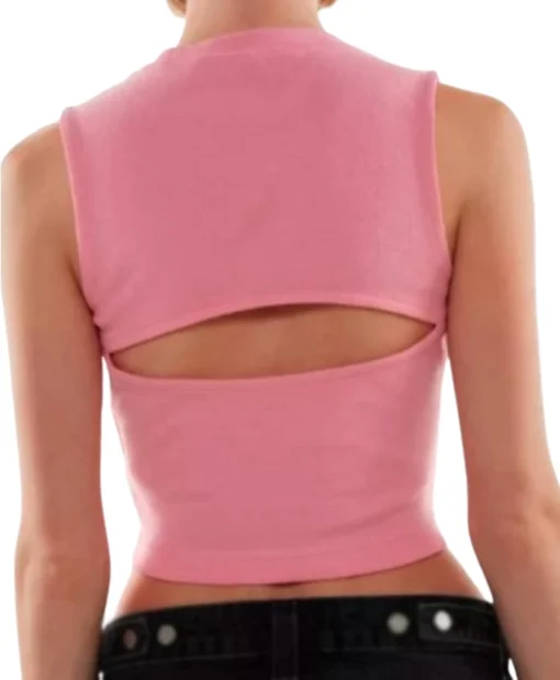 Lexi Miller Movie The Wrong Paris 2025 Madison Pettis Rhinestone Howdy Cropped Pink Tank Top