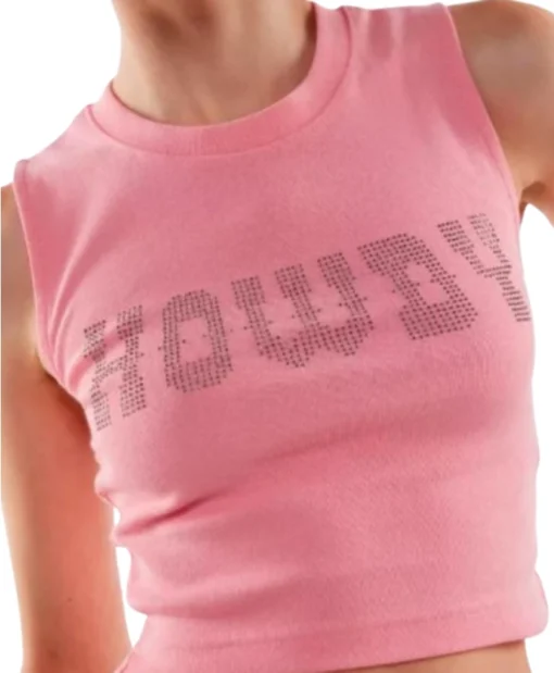The Wrong Paris 2025 Madison Pettis Cropped Pink Tank Top