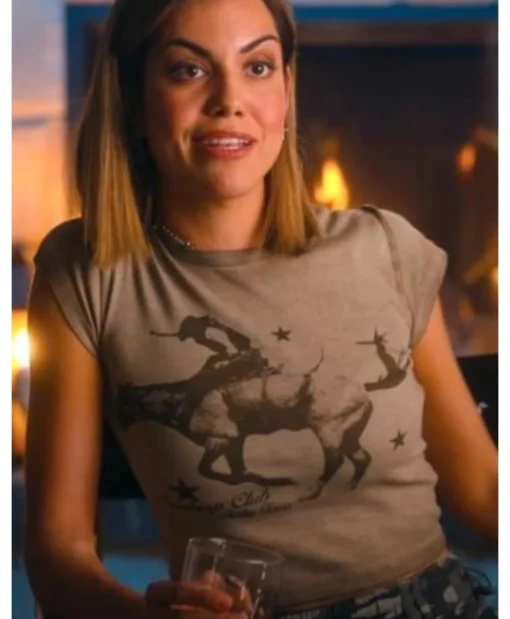 Veronica Long Film The Wrong Paris 2025 Heather Printed Tee