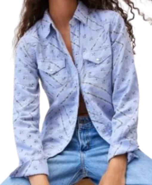 The The Wrong Paris Dawn Blanton Printed Western Shirt adds fresh pattern and relaxed comfort to any casual or night-out look.
