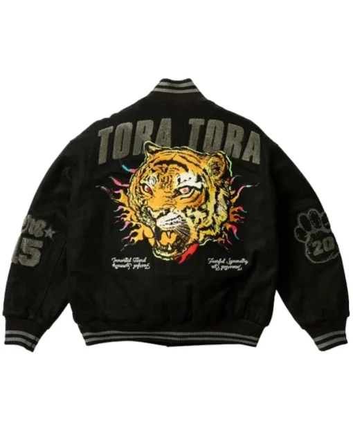 Buy Men and Women Tora Tora 2025 Black Varsity Jacket For Sale