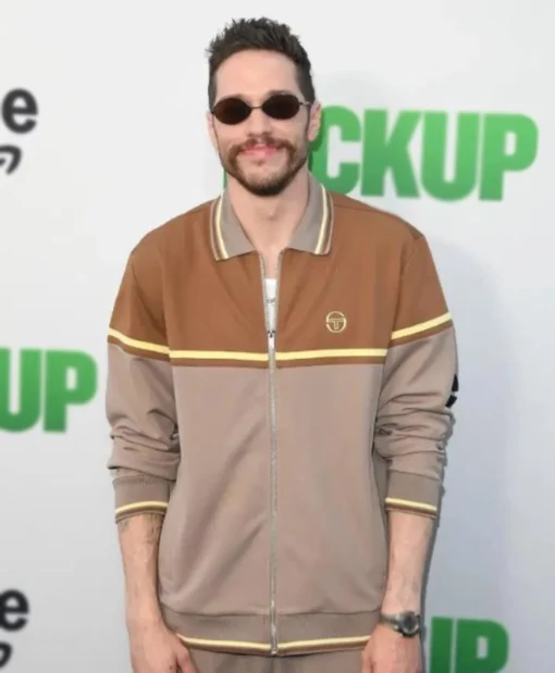 The Pickup 2025 Premiere Pete Davidson Brown Jacket