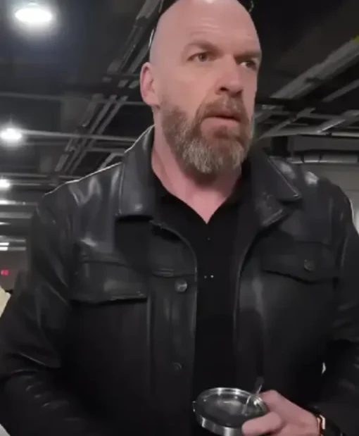 Buy Triple H WWE Wrestlepalooza Black Leather Jacket On Sale