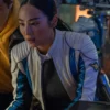 Tron Ares 2025 Greta Lee Leather Jacket