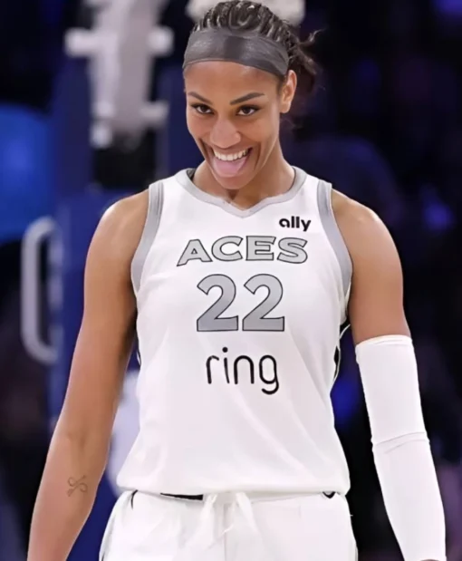 A’ja Wilson Las Vegas Aces White Jersey