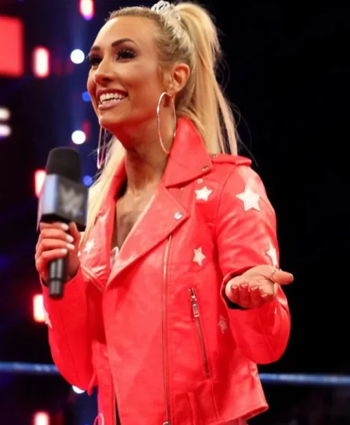 WWE Carmella Red Leather Jacket Buy Now