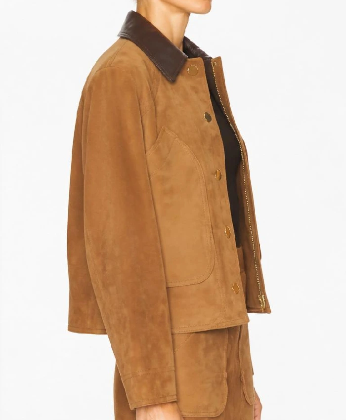 Walters Crop Suede Jacket For Womens