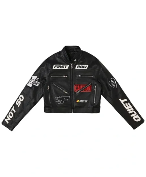 WWE Charlotte Flair Cropped Black Racing Jacket