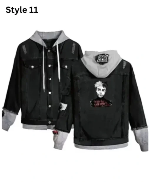 Buy Xxxtentacion Black and Grey Denim Jacket in sale