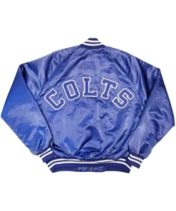 Indianapolis Colts 80s Blue Full-Snap Satin Jacket