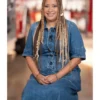 Tracie Thoms 9-1-1 S09 Karen Wilson Denim Half-Placket Dress
