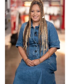 Tracie Thoms 9-1-1 S09 Karen Wilson Denim Half-Placket Dress